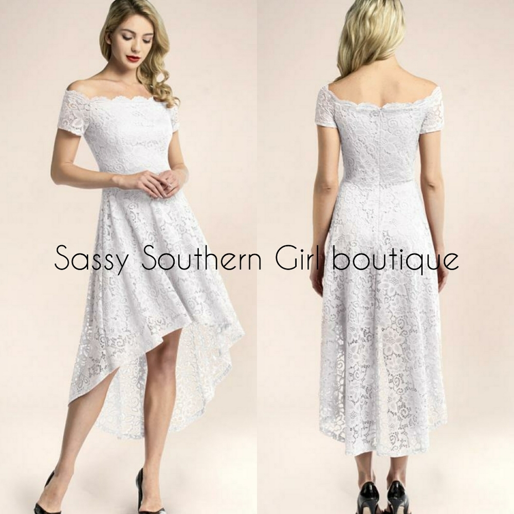 ⭐🆕 White soft country lace dress
